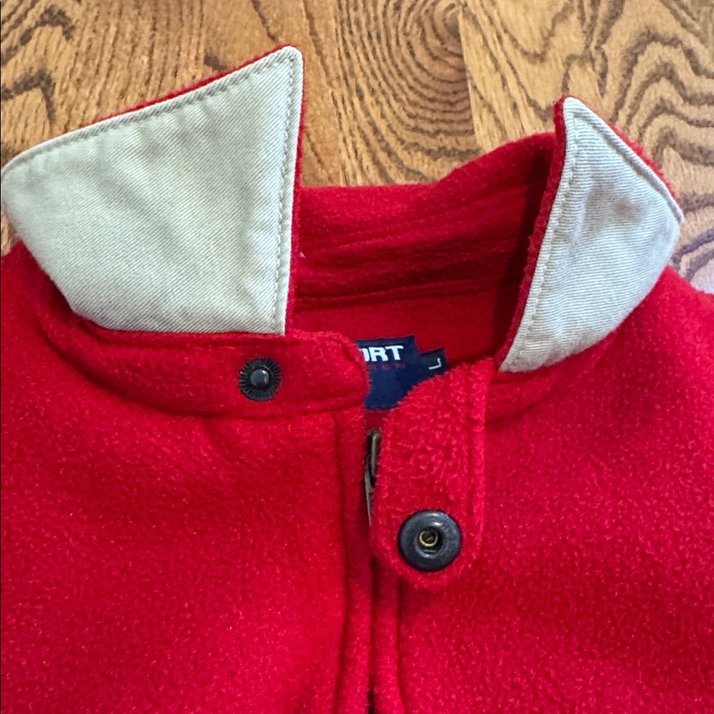 Polo Sport Ralph Lauren | Men’s Vintage Fleece Jacket Full Zip Red | L - Picture 8 of 9